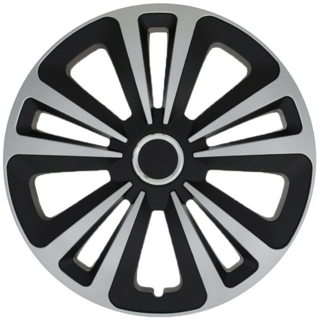 Комплект ковпаків на колеса JESTIC Terra Ring Mix колір сріблястий + чорний R16
