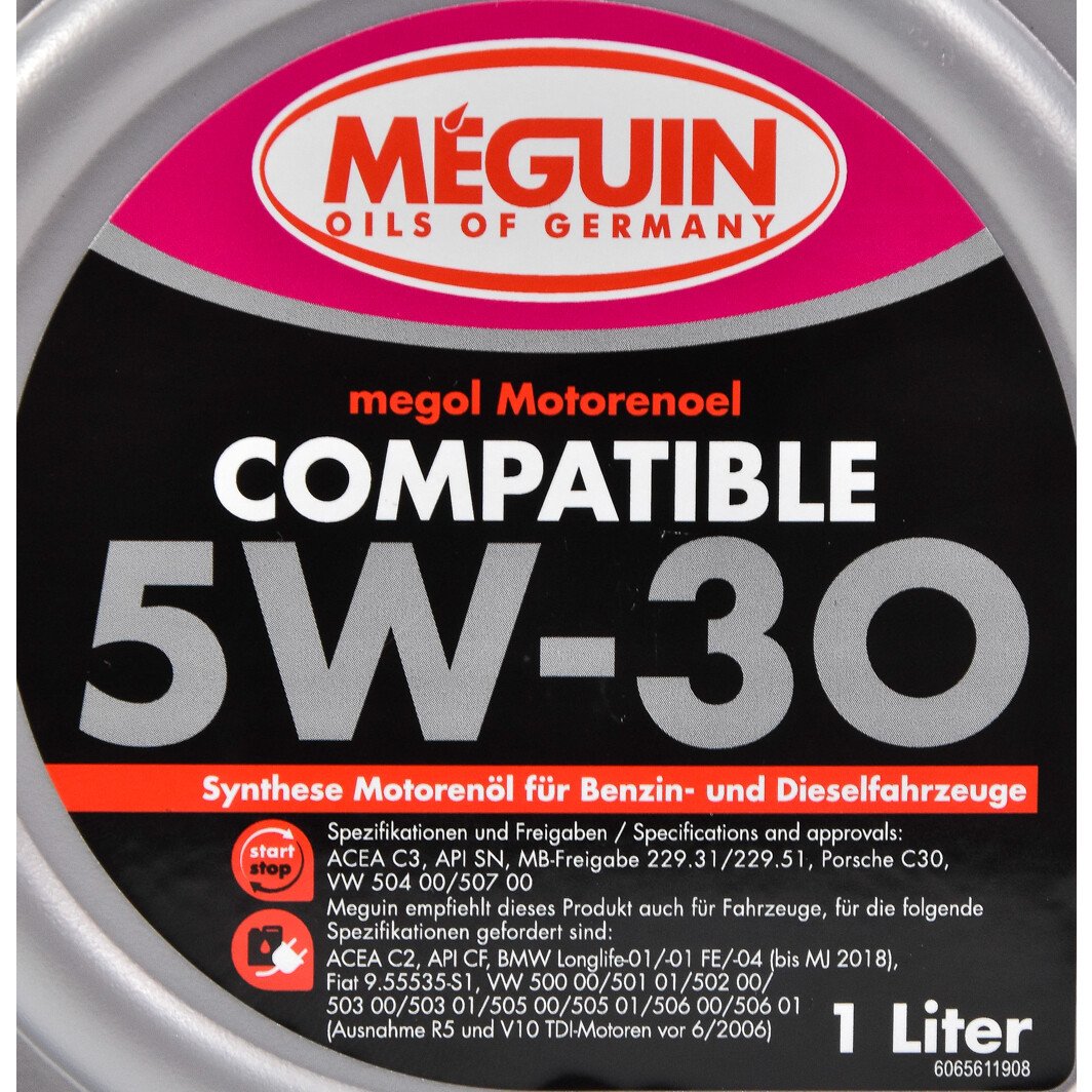 Моторное масло Meguin Compatible 5W-30 1 л на Chrysler Voyager