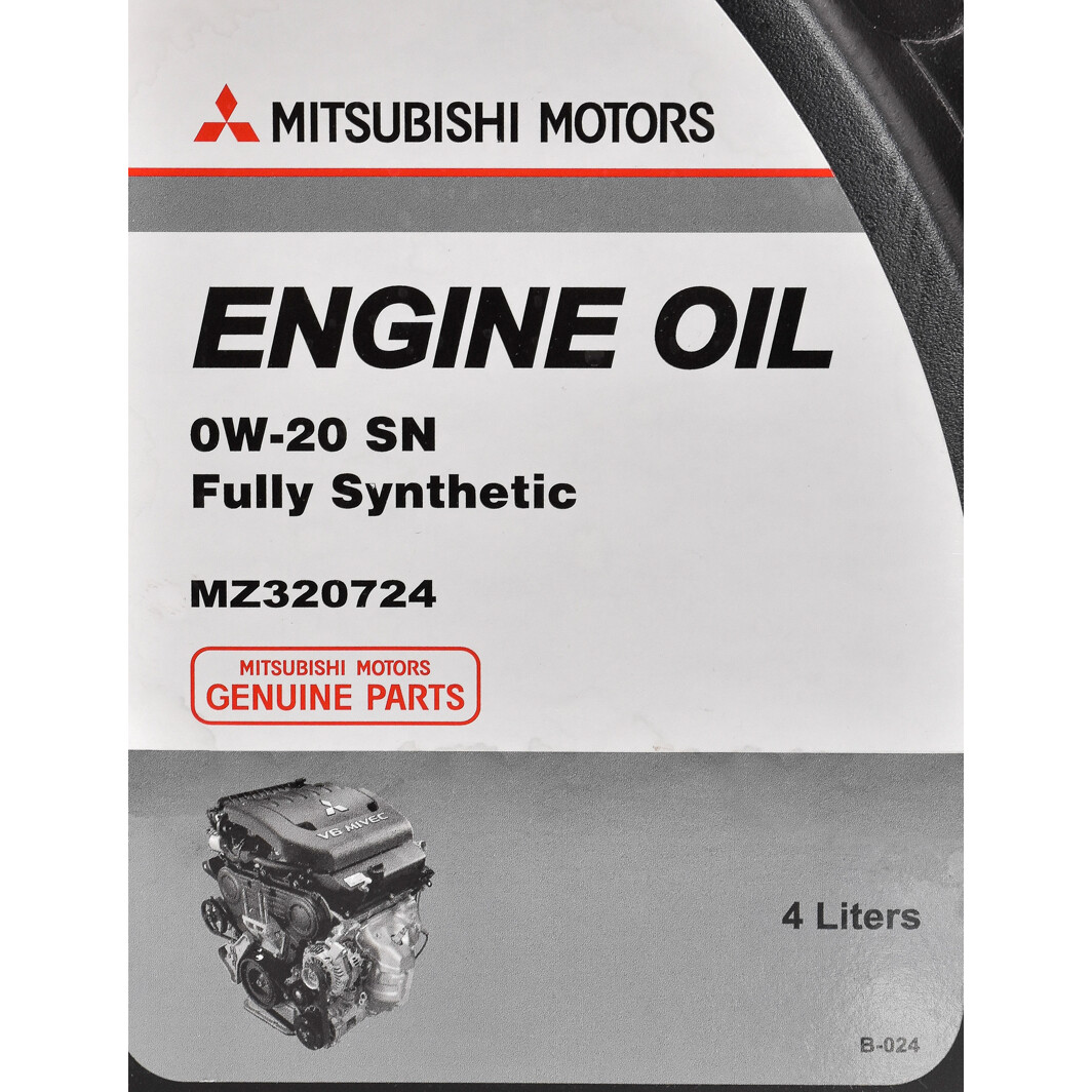 Моторна олива Mitsubishi Engine Oil SN 0W-20 4 л на Hyundai H350