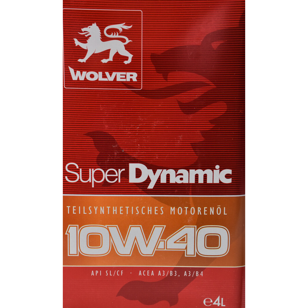 Моторное масло Wolver Super Dynamic 10W-40 4 л на Hyundai Tucson