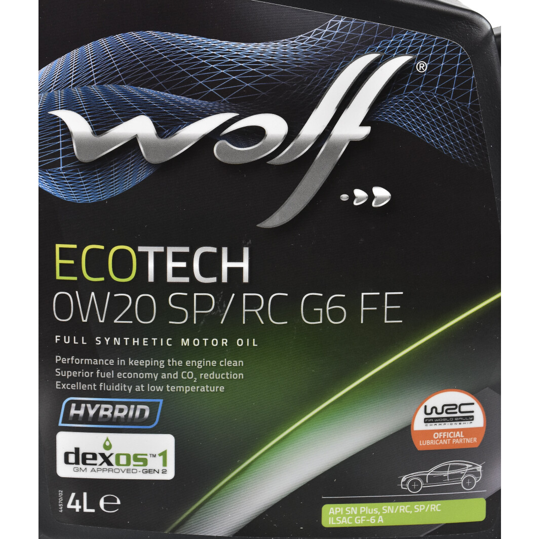Моторна олива Wolf Ecotech SP/RC G6 FE 0W-20 4 л на Hyundai ix55