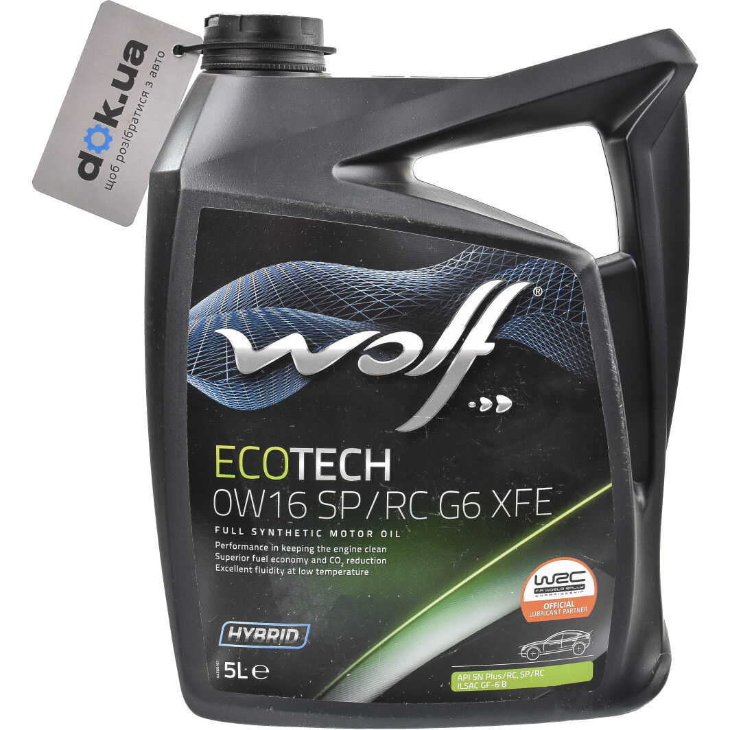 Моторна олива Wolf Ecotech SP/RC G6 XFE 0W-16 5 л на Kia Rio