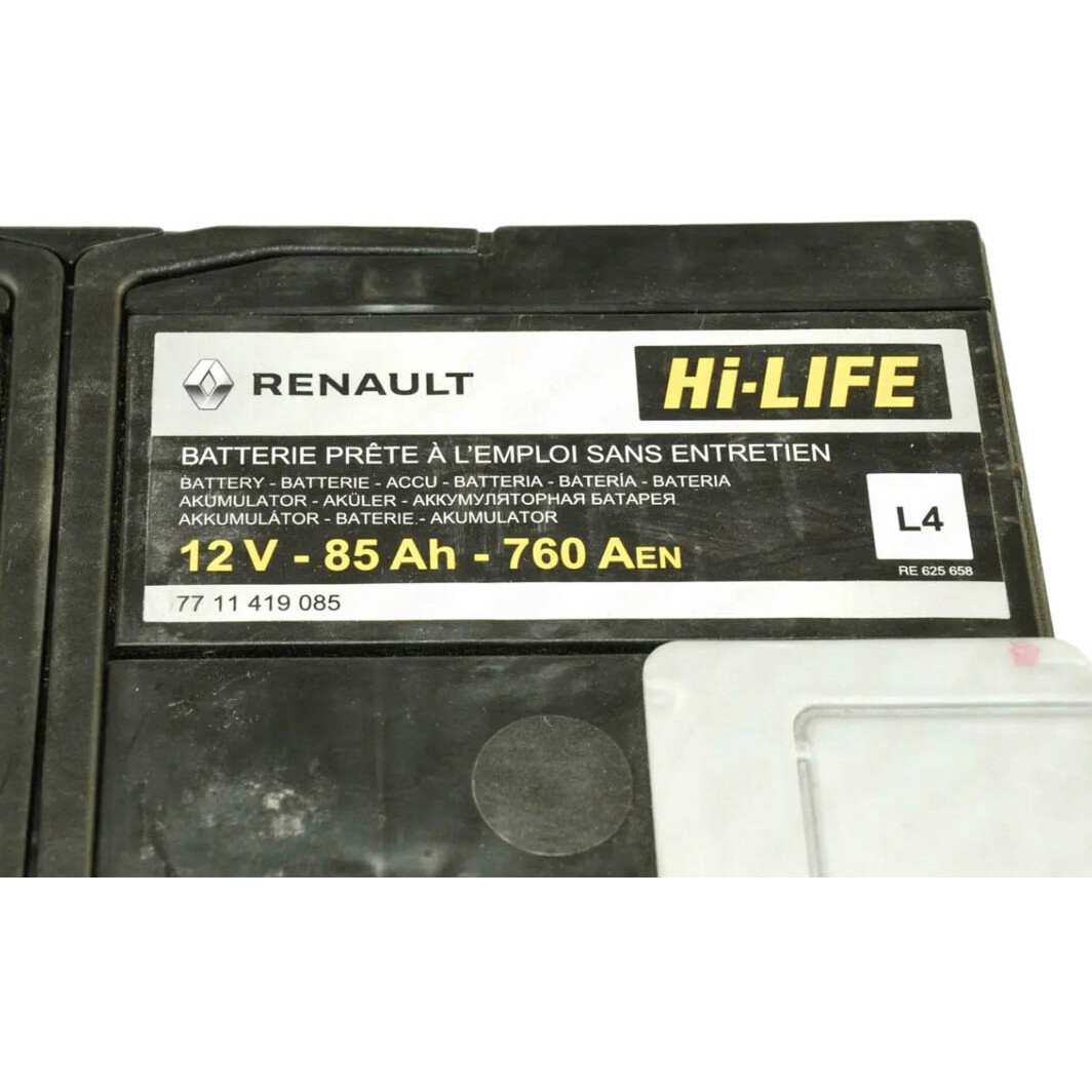 Аккумулятор Renault / Dacia 6 CT-85-R Hi-Life 7711419085