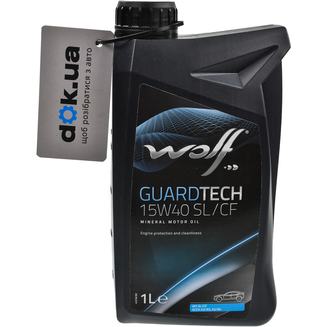 Моторна олива Wolf Guardtech SL/CF 15W-40 1 л на Chevrolet Evanda