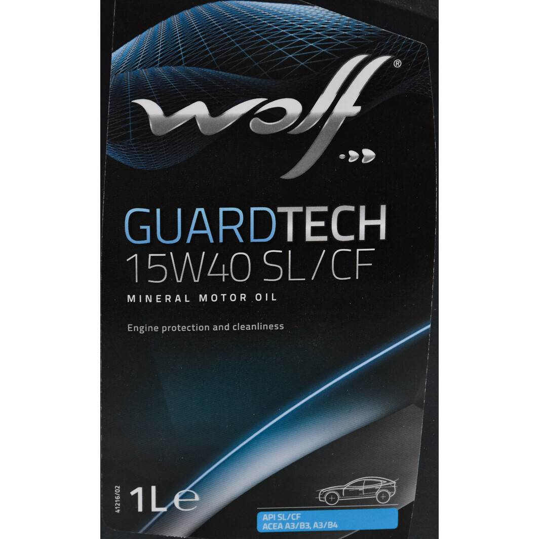 Моторна олива Wolf Guardtech SL/CF 15W-40 1 л на Lexus RX