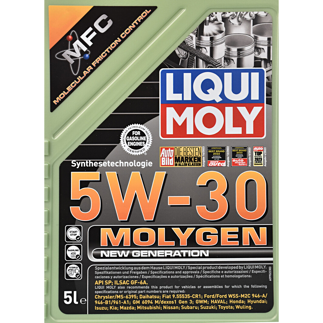 Моторное масло Liqui Moly Molygen New Generation 5W-30 5 л на Bentley Continental