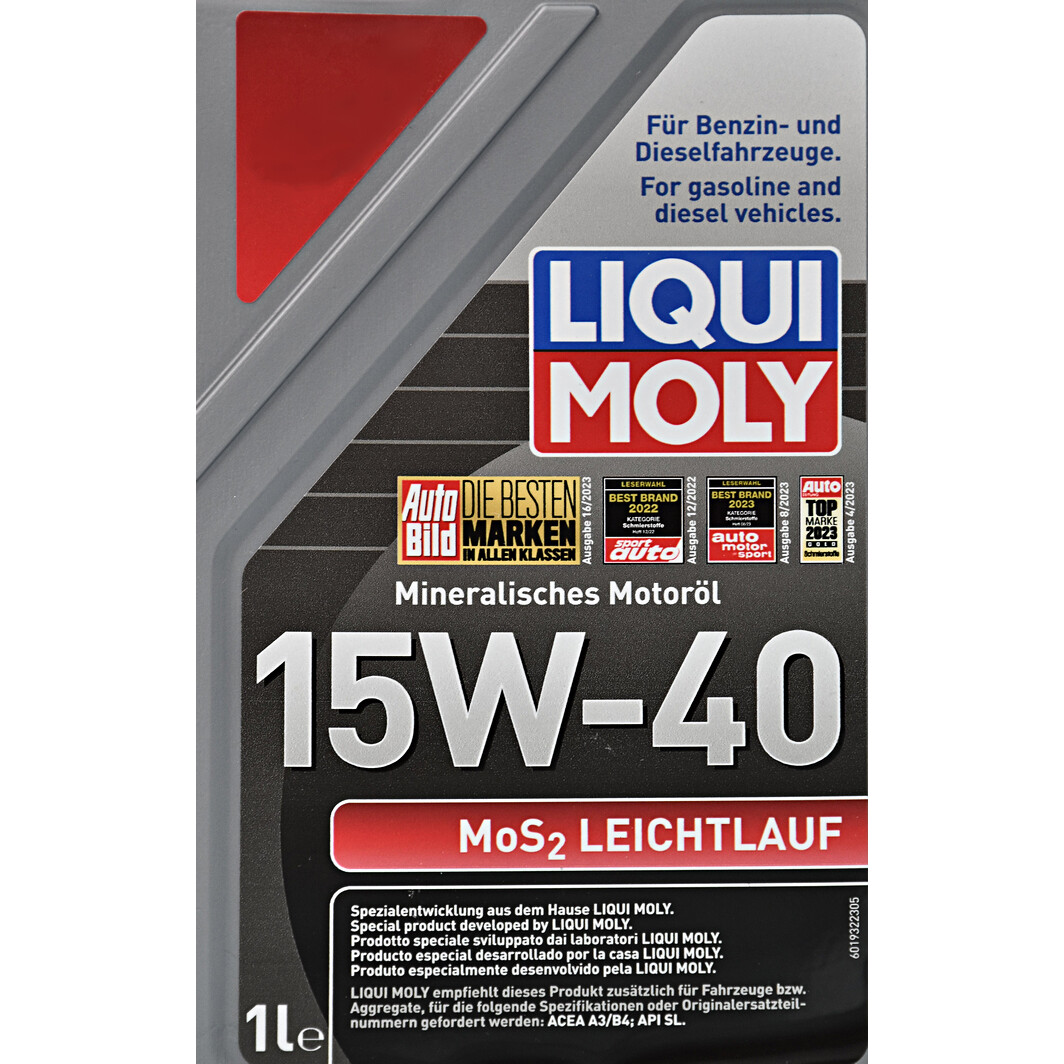 Моторна олива Liqui Moly MoS2 Leichtlauf 15W-40 1 л на Opel Sintra