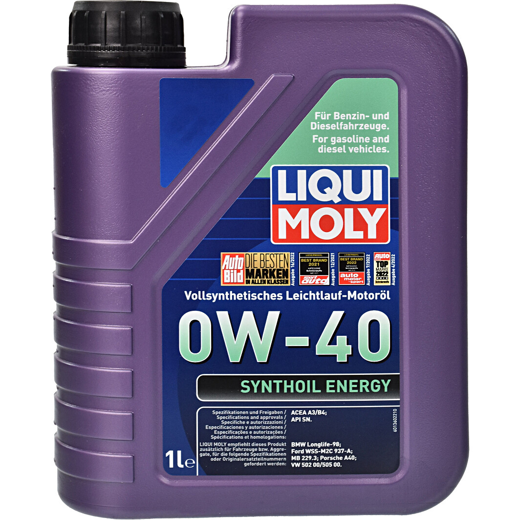 Моторна олива Liqui Moly Synthoil Energy 0W-40 1 л на Fiat Multipla