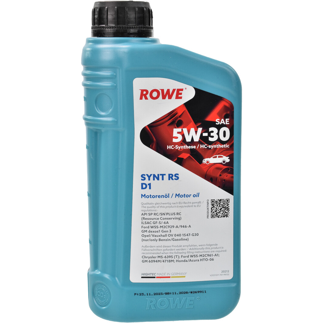 Моторное масло Rowe Synt RS D1 5W-30 1 л на Hyundai Equus