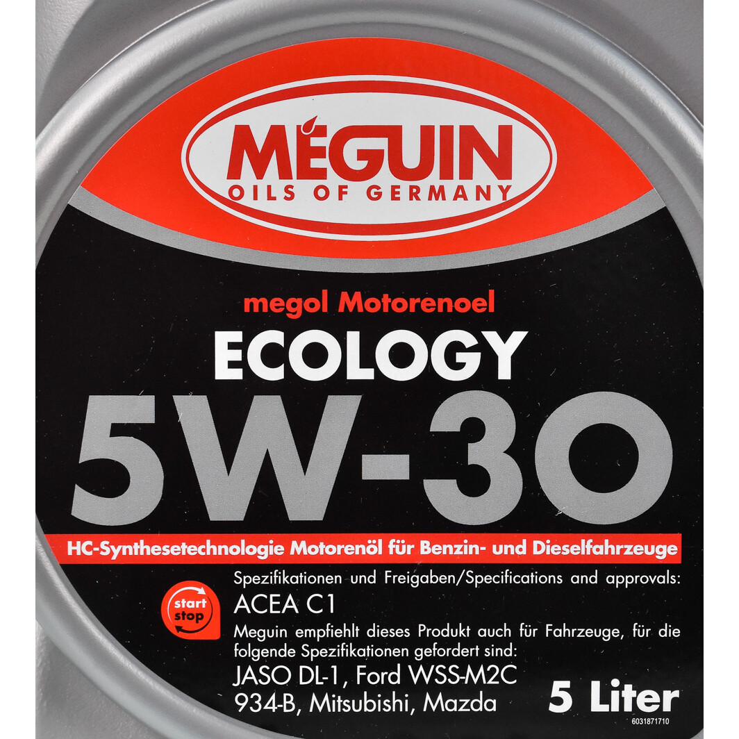 Моторное масло Meguin Ecology 5W-30 5 л на Toyota Aristo