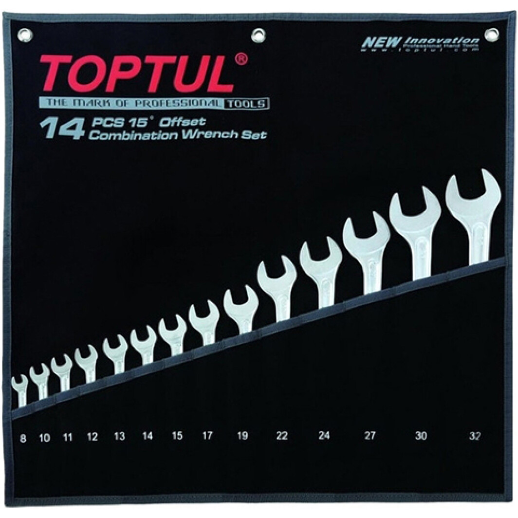 Набір ключів ріжково-накидних Toptul GPAX1401 8-32 мм 14 шт