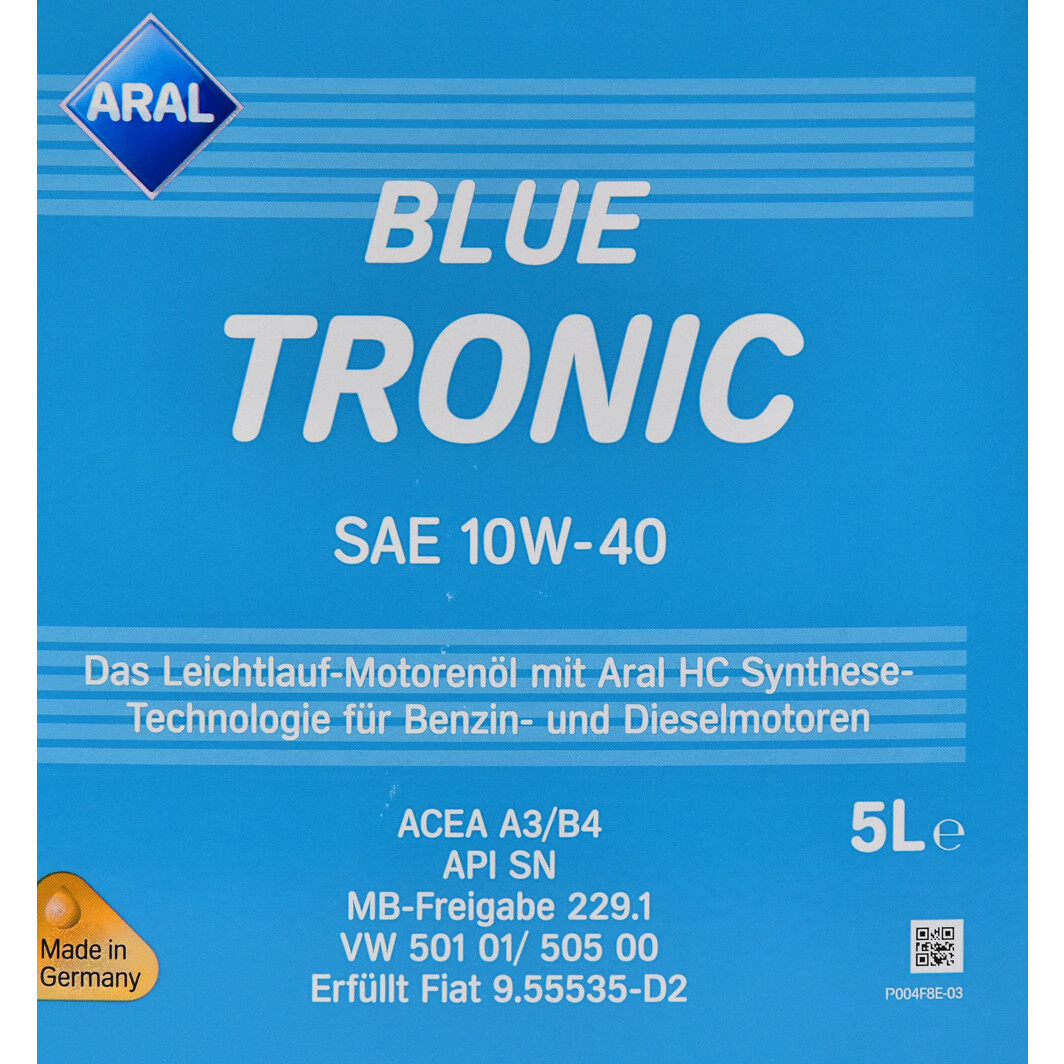 Моторное масло Aral BlueTronic 10W-40 5 л на Mazda MX-5