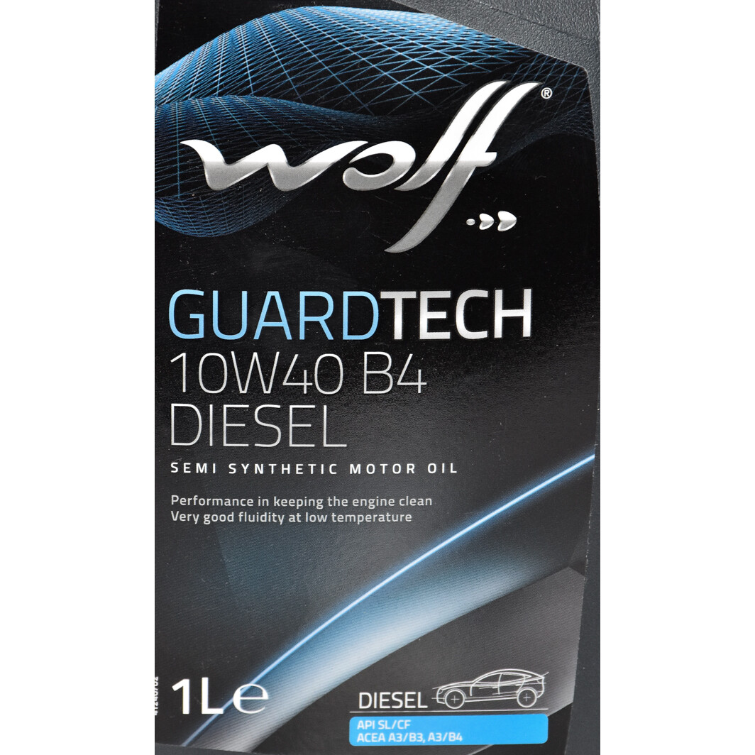 Моторное масло Wolf Guardtech B4 Diesel 10W-40 1 л на Peugeot 305