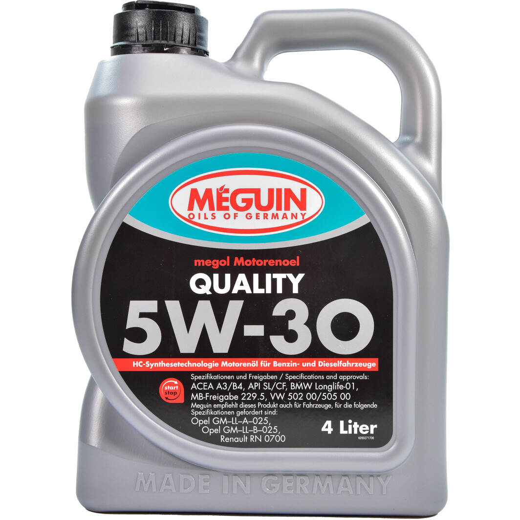 Моторна олива Meguin Quality 5W-30 4 л на Chevrolet Astra