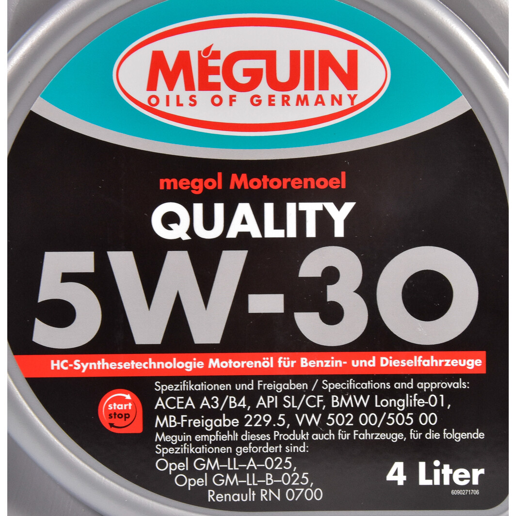 Моторное масло Meguin Quality 5W-30 4 л на Lexus IS