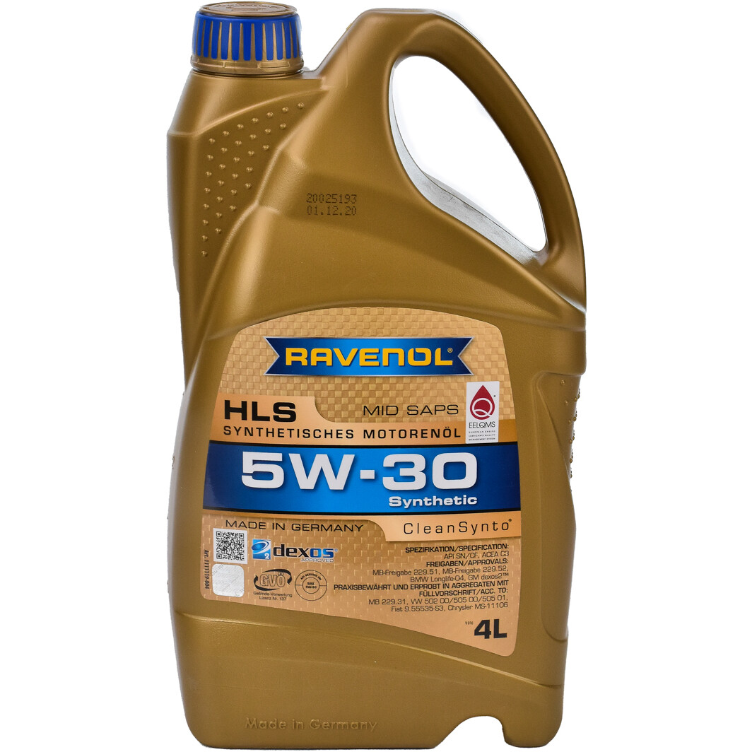 Моторна олива Ravenol HLS 5W-30 4 л на Audi 80