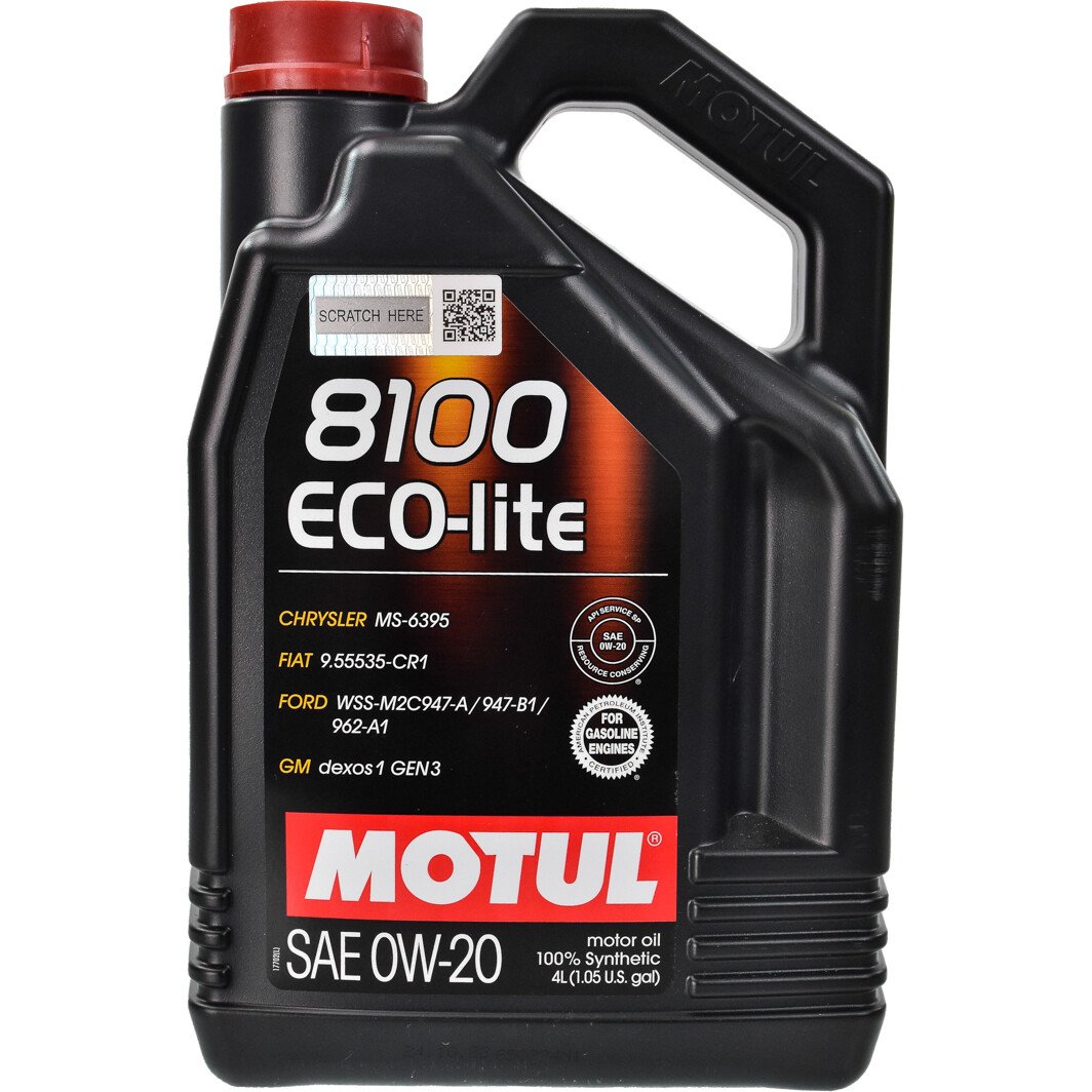 Моторное масло Motul 8100 Eco-Lite 0W-20 4 л на Chevrolet Matiz