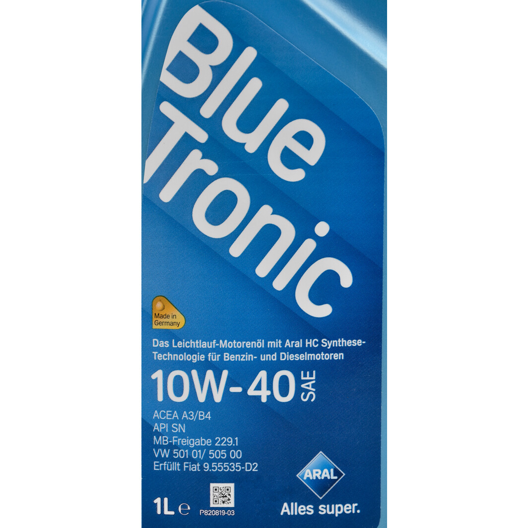 Моторна олива Aral BlueTronic 10W-40 1 л на Mitsubishi Eclipse