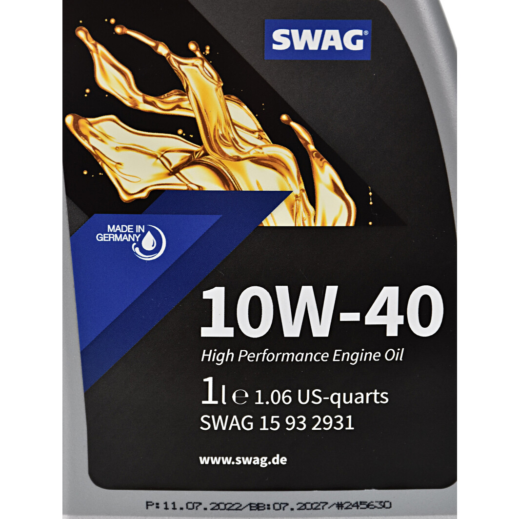 Моторное масло SWAG 10W-40 1 л на Citroen C1