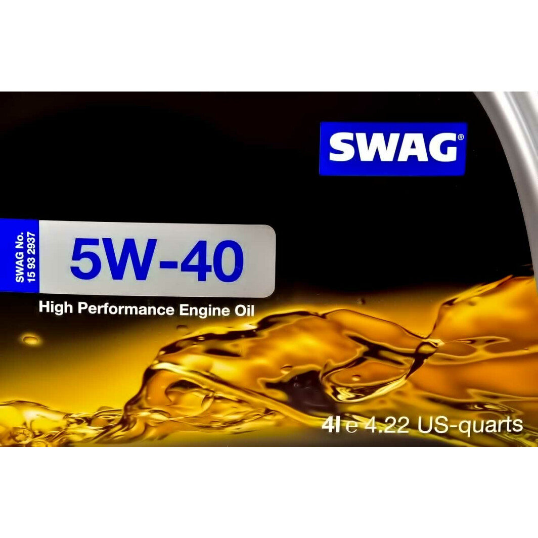 Моторное масло SWAG 5W-40 4 л на Audi TT