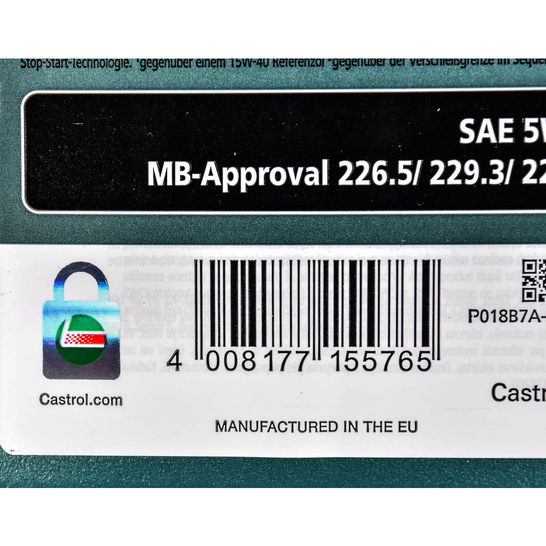 Моторна олива Castrol Magnatec Stop-Start A3/B4 5W-30 4 л на Mitsubishi Starion