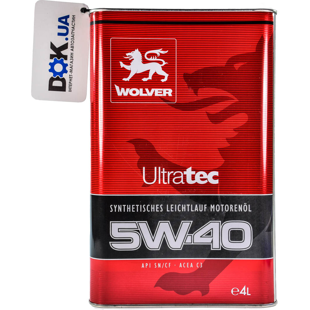 Моторное масло Wolver UltraTec 5W-40 4 л на Opel Meriva