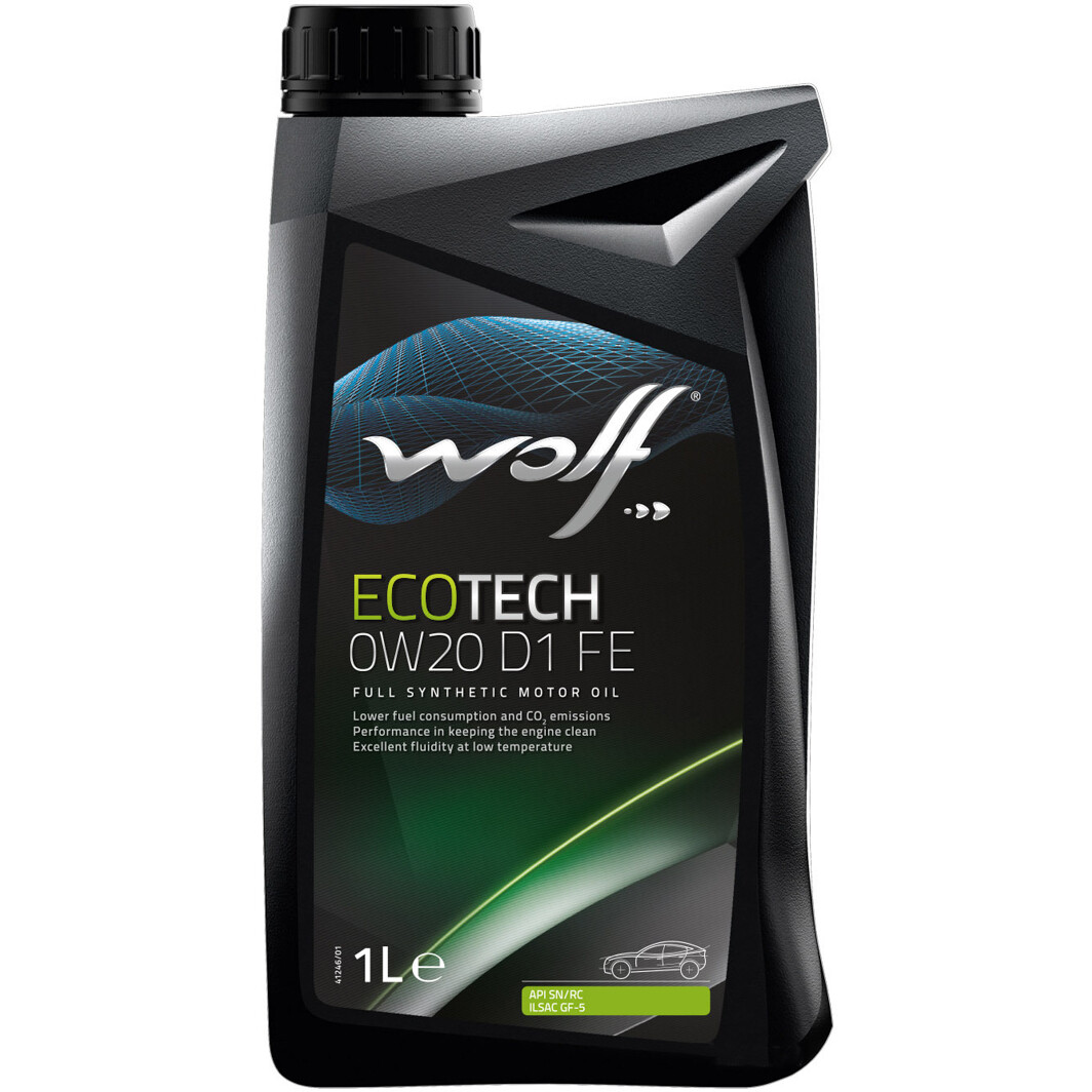 Моторна олива Wolf Ecotech D1 FE 0W-20 на Citroen C2
