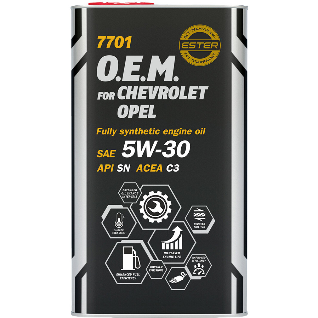 Моторное масло Mannol O.E.M. For Chevrolet Opel (Metal) 5W-30 4 л на Lancia Musa