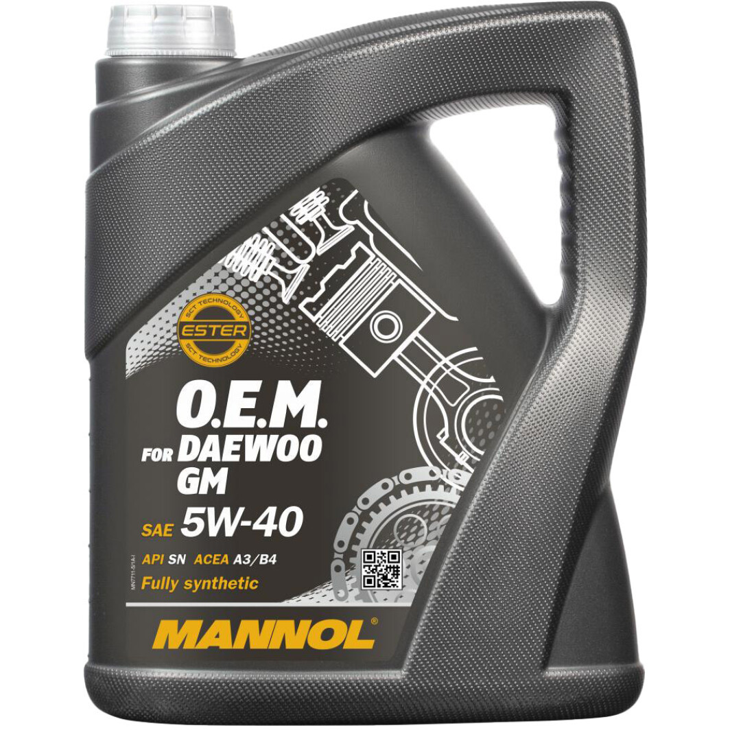 Моторное масло Mannol O.E.M. For Daewoo GM 5W-40 5 л на Peugeot 406