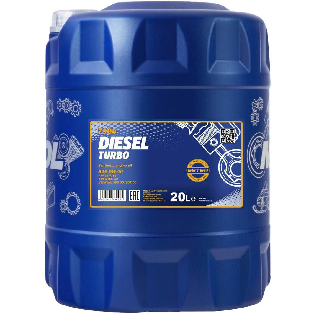 Моторное масло Mannol Diesel Turbo 5W-40 20 л на Honda Stream
