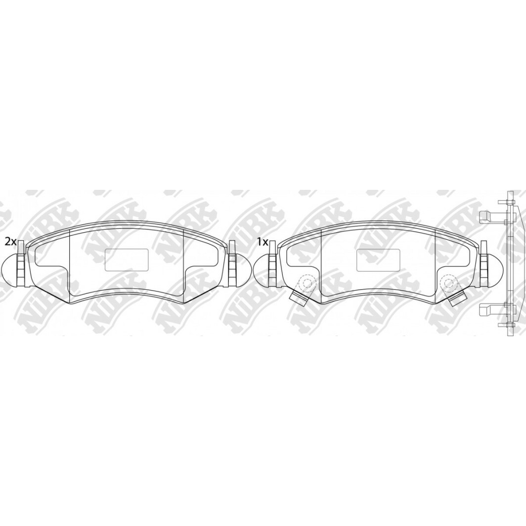 Гальмівні колодки NiBK PN9807