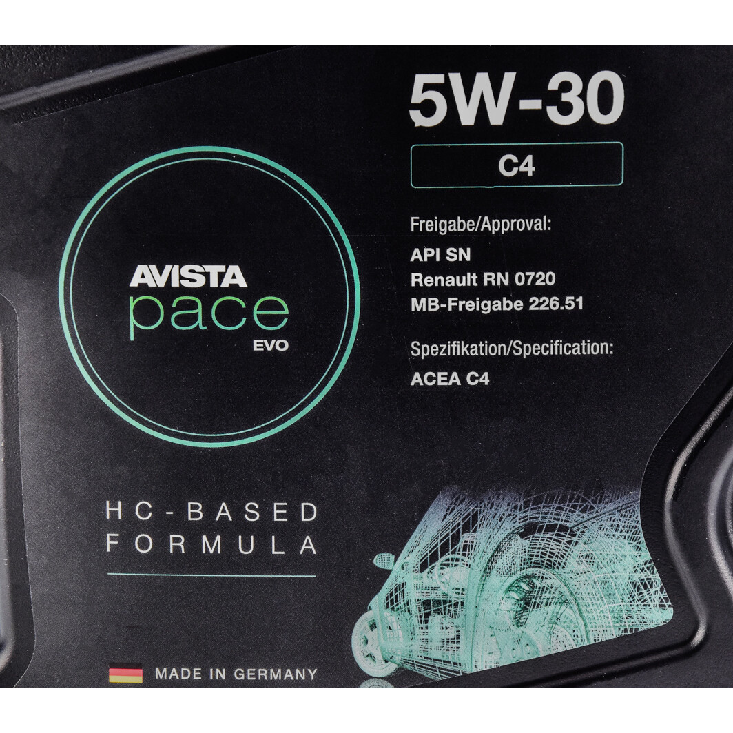 Моторна олива AVISTA Pace EVO C4 5W-30 5 л на Volvo C70