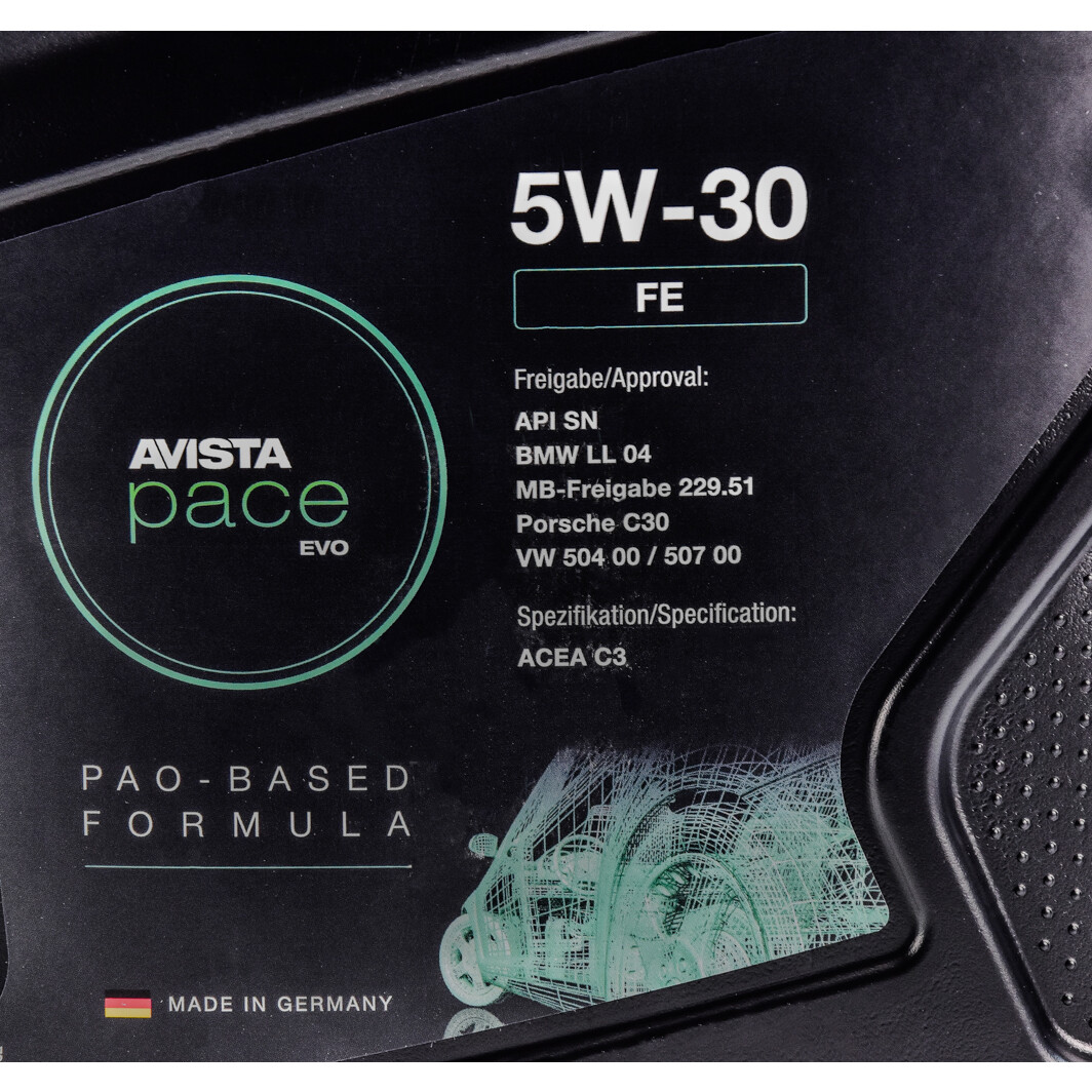 Моторна олива AVISTA Pace EVO FE 5W-30 5 л на Volkswagen Bora