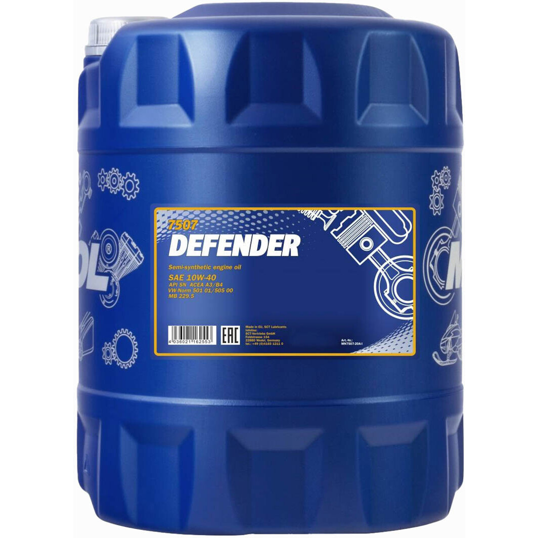 Моторное масло Mannol Defender 10W-40 10 л на Toyota Sequoia