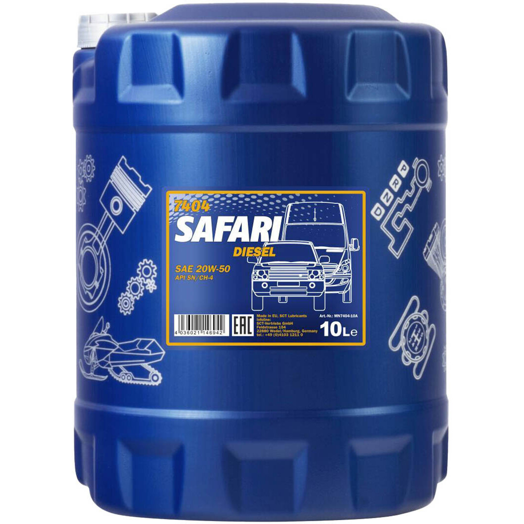 Моторна олива Mannol Safari 20W-50 10 л на Chevrolet Kalos