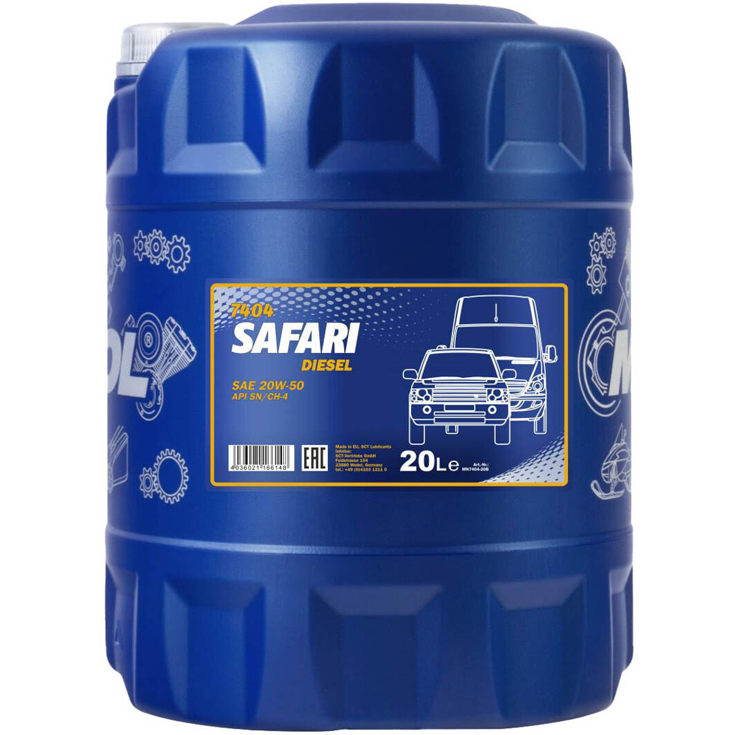 Моторное масло Mannol Safari 20W-50 20 л на Citroen Xantia