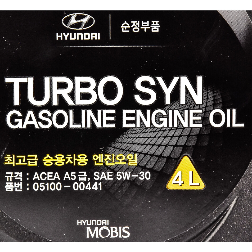 Моторное масло Hyundai Turbo Syn 5W-30 4 л на Kia Carnival