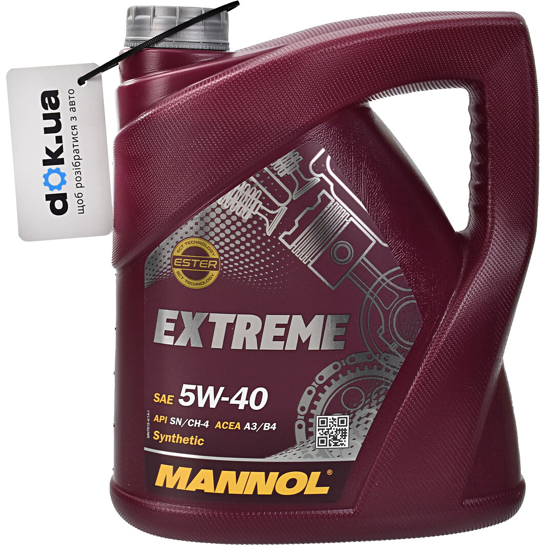 Моторна олива Mannol Extreme 5W-40 4 л на Kia Rio