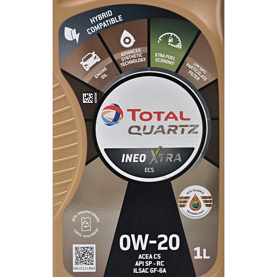 Моторное масло Total Quartz Ineo XTRA EC5 0W-20 на Renault Clio