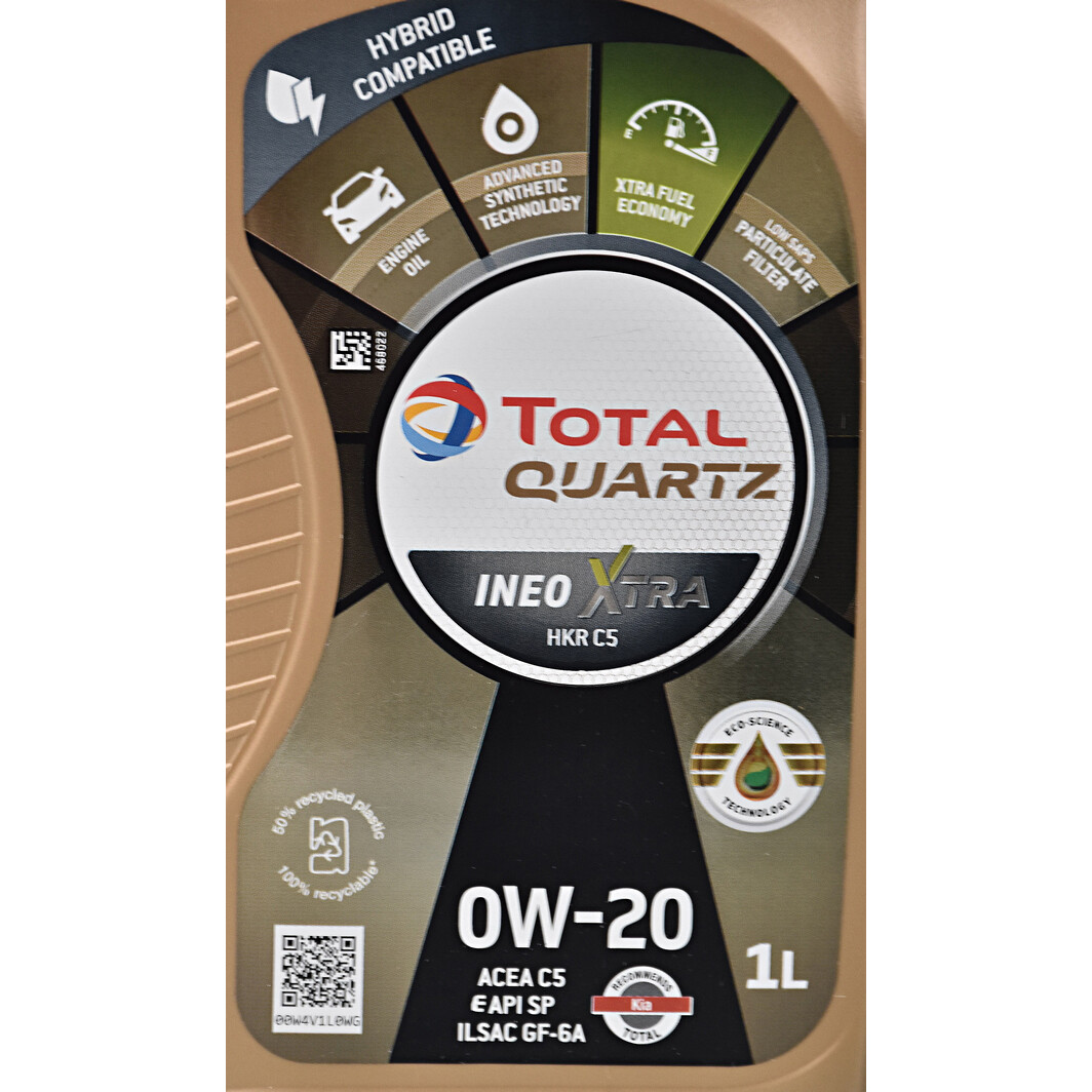 Моторна олива Total Quartz Ineo Xtra HKR C5 0W-20 1 л на Alfa Romeo 164