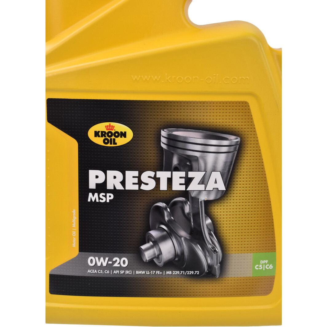 Моторна олива Kroon Oil Presteza MSP 0W-20 5 л на Opel GT