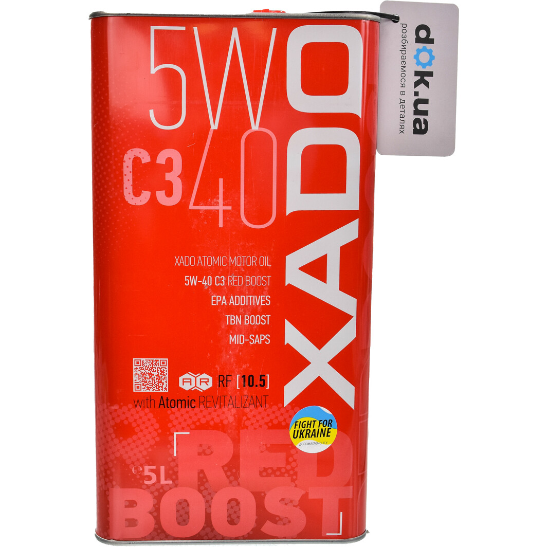 Моторна олива Xado Atomic Oil C3 RED BOOST 5W-40 5 л на Alfa Romeo 155