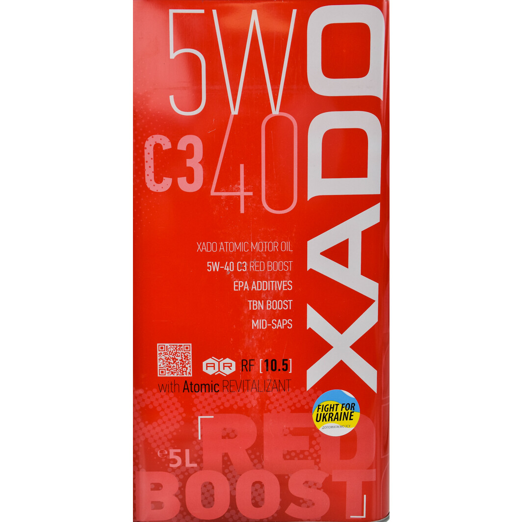 Моторное масло Xado Atomic Oil C3 RED BOOST 5W-40 5 л на Suzuki Celerio