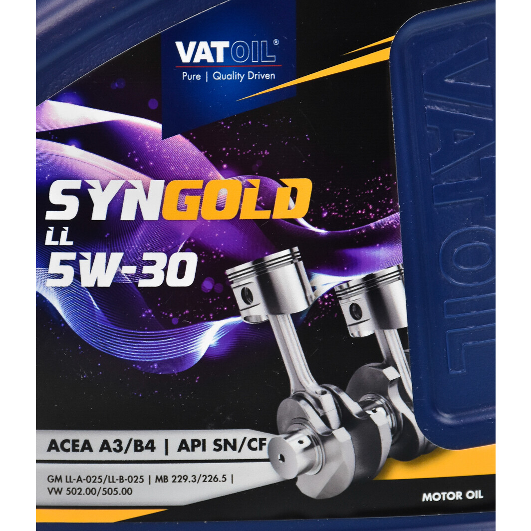 Моторное масло VatOil SynGold LL 5W-30 для Renault Vel Satis 1 л на Renault Vel Satis