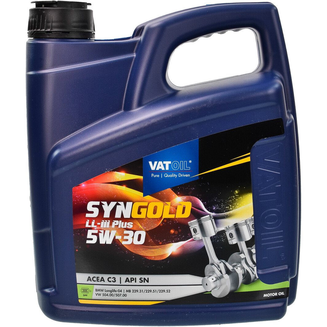 Моторное масло VatOil SynGold LL-III Plus 5W-30 для Toyota Curren 4 л на Toyota Curren