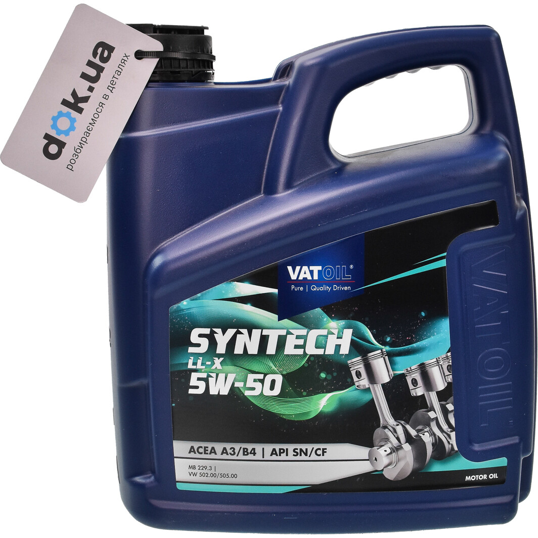 Моторна олива VatOil SynTech LL-X 5W-50 4 л на Chevrolet Volt