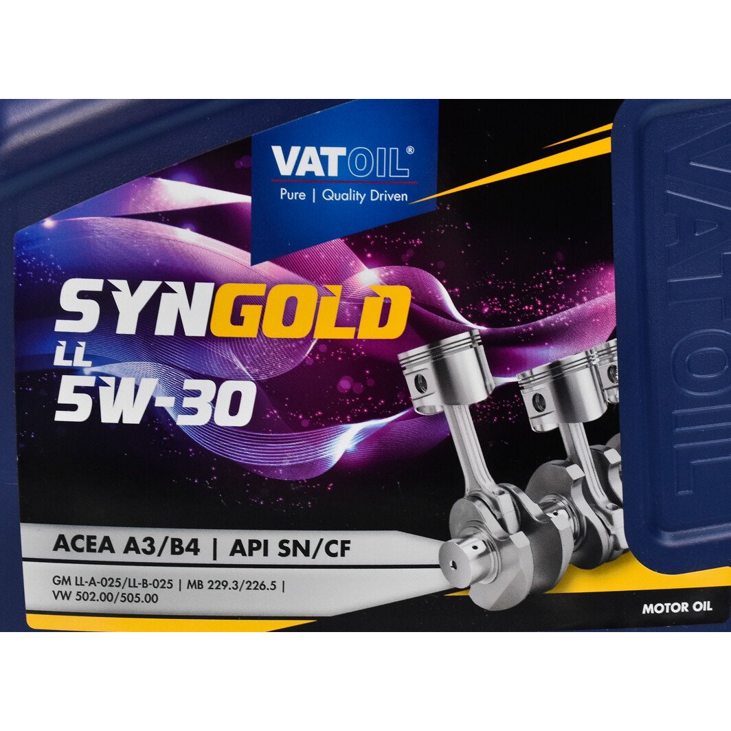 Моторное масло VatOil SynGold LL 5W-30 4 л на Iveco Daily VI