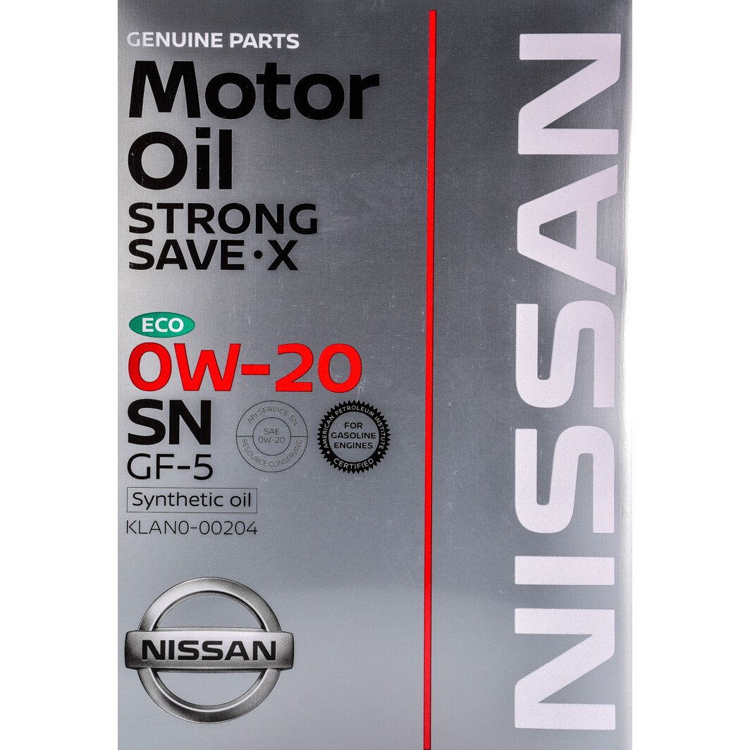 Моторна олива Nissan Strong Save X 0W-20 4 л на Dodge Journey