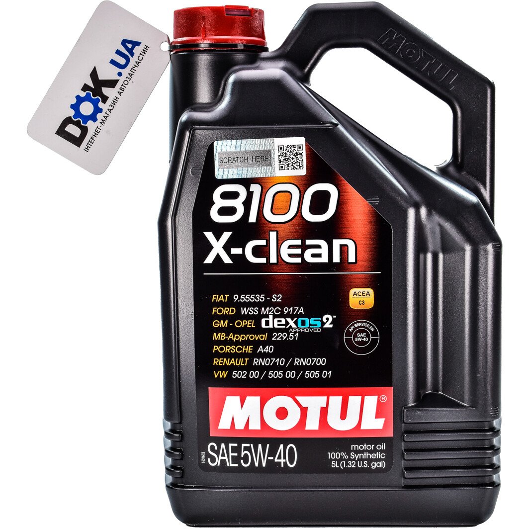 Моторна олива Motul 8100 X-Clean 5W-40 5 л на Lexus RC