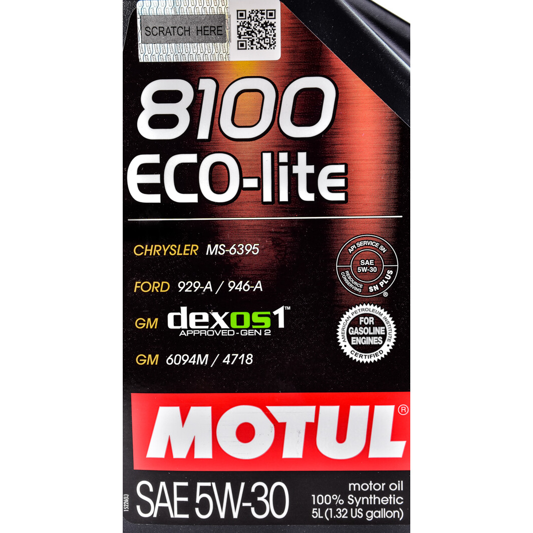 Моторное масло Motul 8100 Eco-Lite 5W-30 5 л на Suzuki Celerio